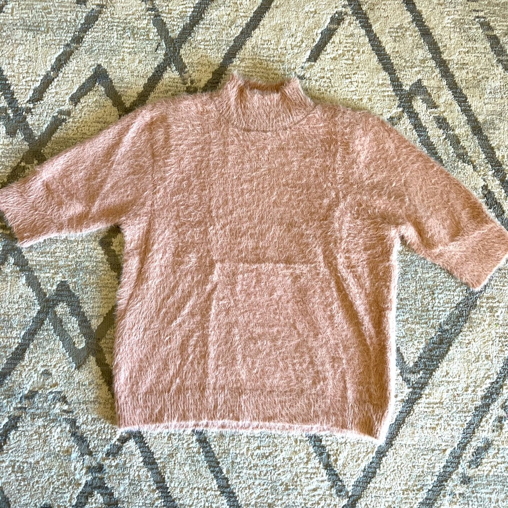 Light Pink Fuzzy Sweater NWOT